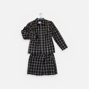 Black and White Skirt Suit